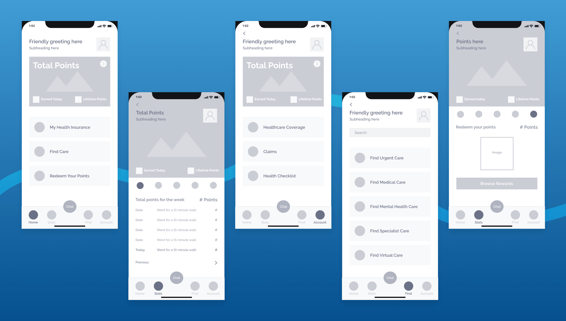 Example iOS App Design Wireframes