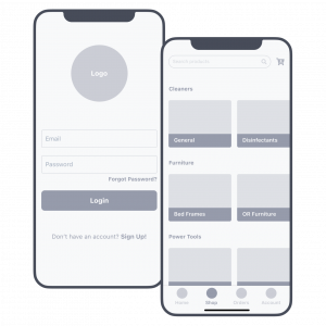 mobile apps wireframe examples